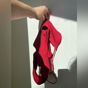 red two piece bikini